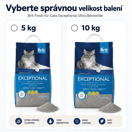 Brit Fresh stelivo varianty balení